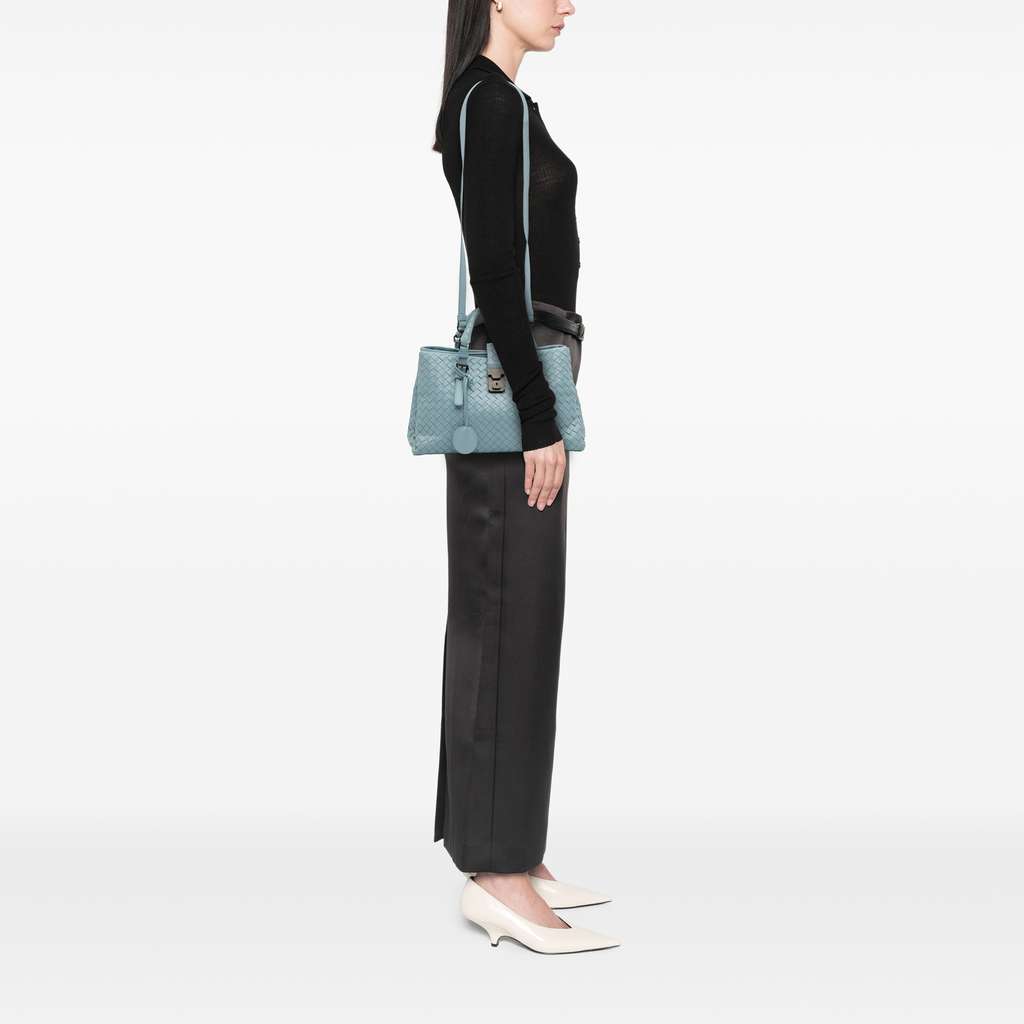 Bottega Veneta Small Nappa Intrecciato Roma Satchel - Image 14