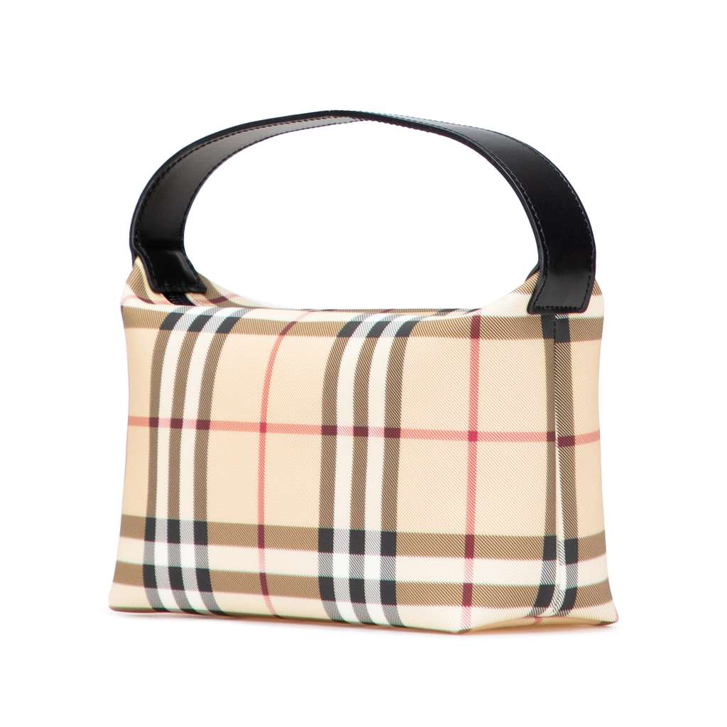 Burberry Mini House Check Coated Canvas Handbag - Back view