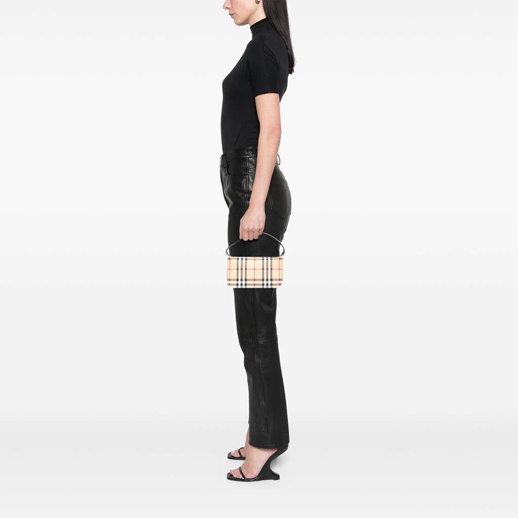 Burberry Mini House Check Coated Canvas Handbag - Image 12