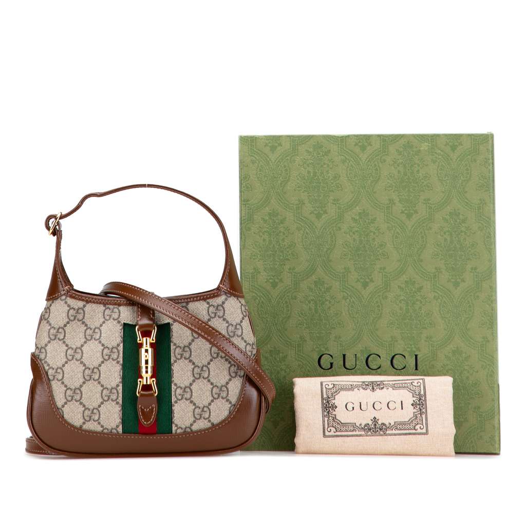 Gucci Mini GG Supreme Web Jackie 1961 Crossbody - Image 12