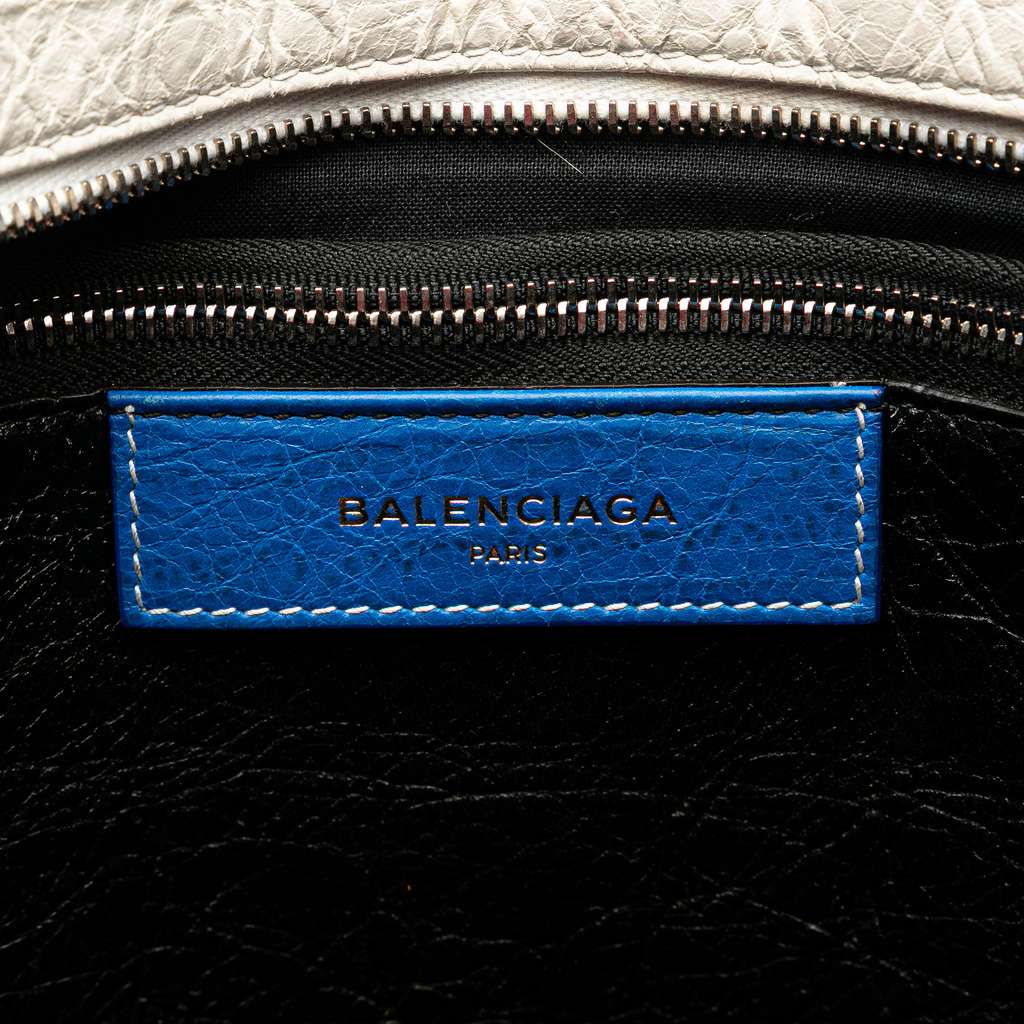 Balenciaga M Lambskin Bazar Shopper Satchel - Side view