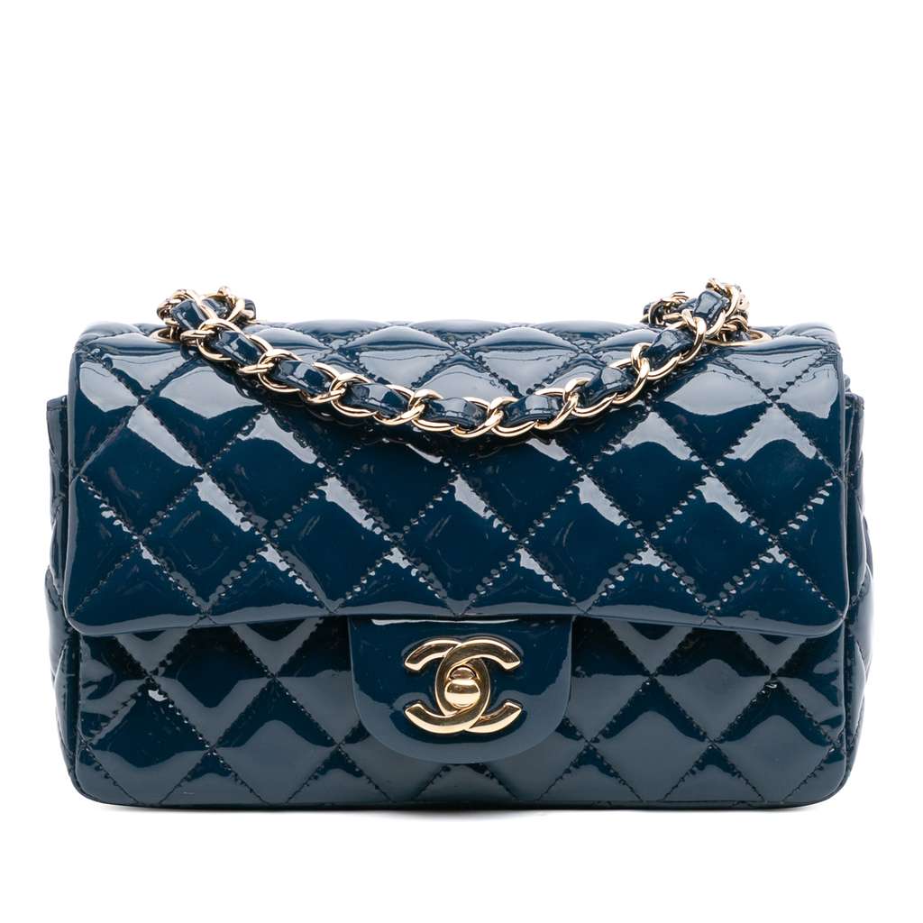 Chanel Mini Rectangular Classic Patent Single Flap