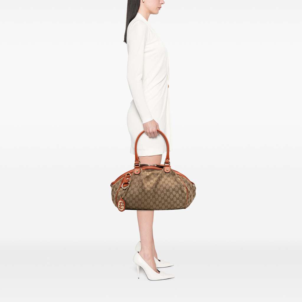Gucci GG Canvas Sukey Satchel - Image 13