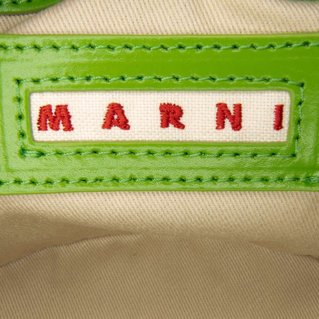 Marni Micro Leather and Raffia Cotton Emroidered Tropicalia Bag - Side view