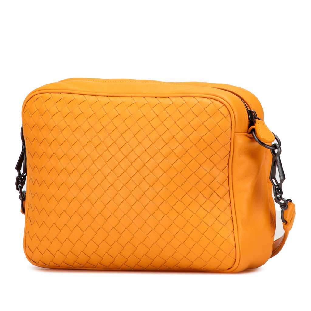 Bottega Veneta Nappa Intrecciato Front Pocket Messenger Bag - Back view