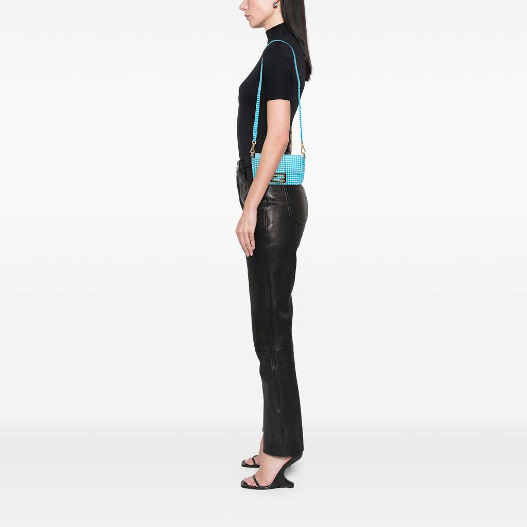 Fendi Joshua Vides Mini Nylon Convertible Baguette Satchel - Image 12