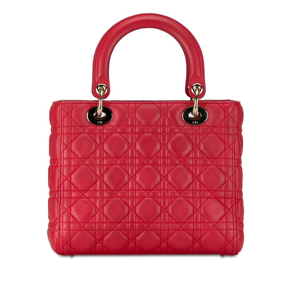 Dior Medium Lambskin Cannage Lady Dior - 3