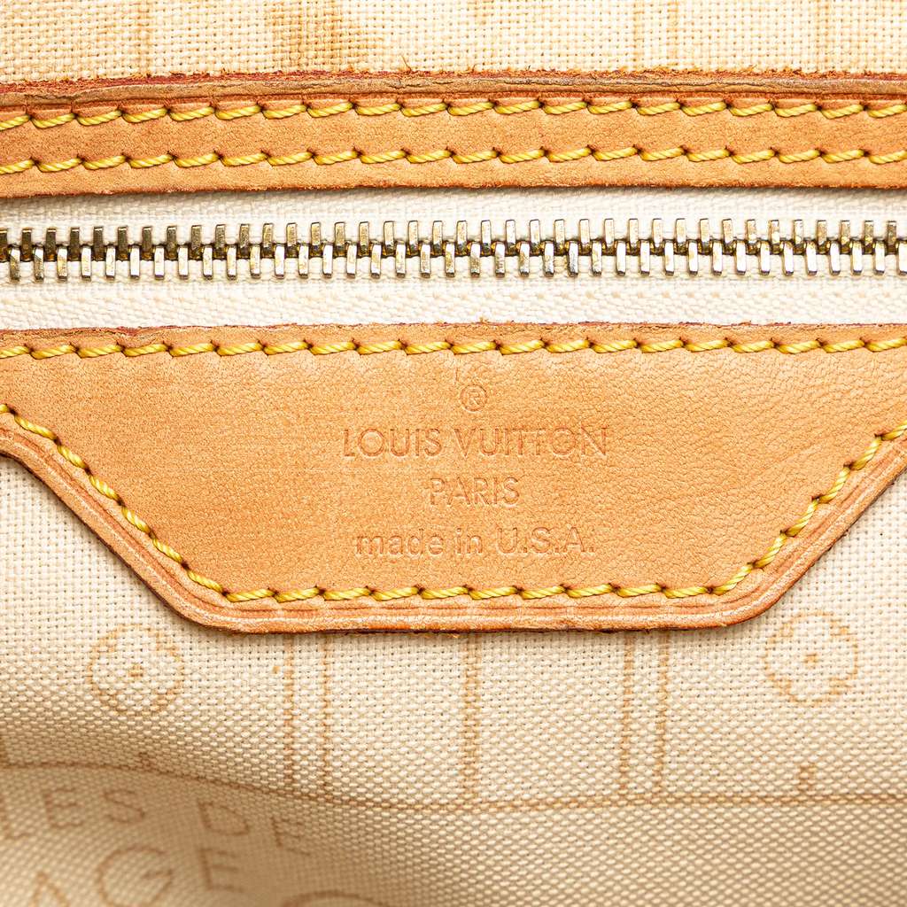 Louis Vuitton Damier Azur Neverfull MM - Side view