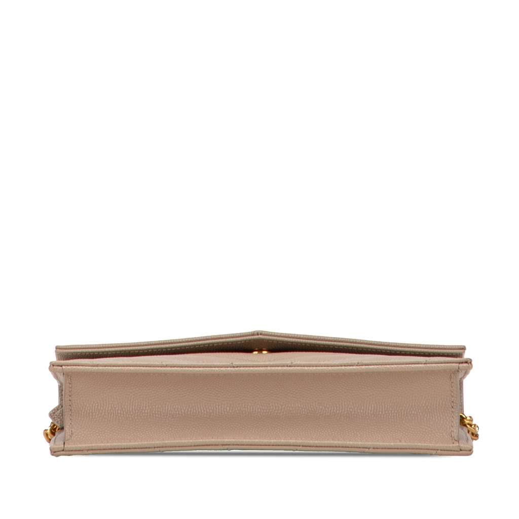 Saint Laurent Grain De Poudre Cassandre Envelope Chain Wallet - 3