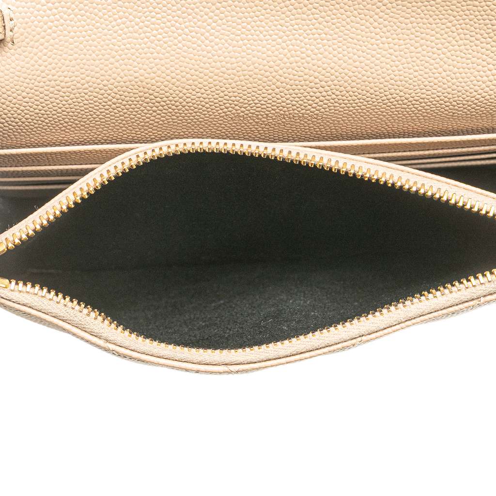 Saint Laurent Grain De Poudre Cassandre Envelope Chain Wallet - 4