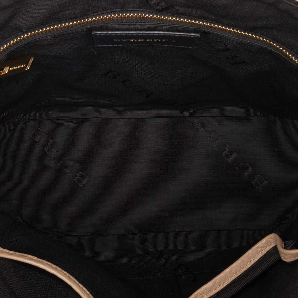 Burberry Medium Heritage Grain Check Embossed Orchard Bowling Bag - 4