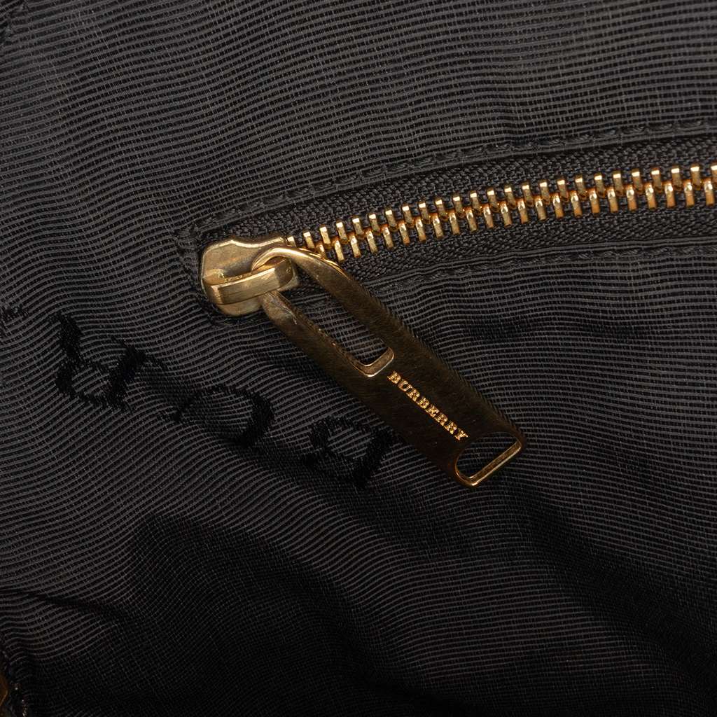 Burberry Medium Heritage Grain Check Embossed Orchard Bowling Bag - Detail 1