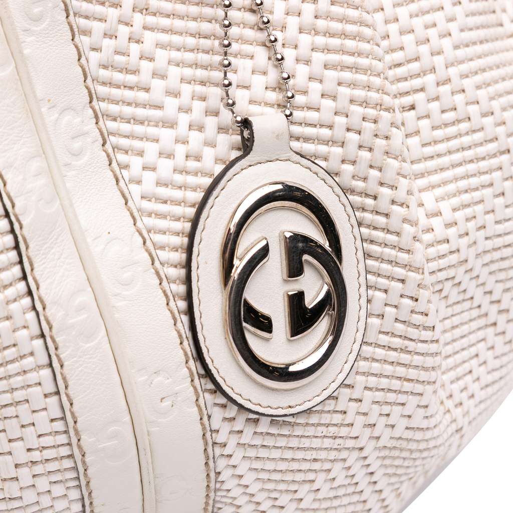 Gucci Large Diamante Raffia Sukey Tote - Image 10