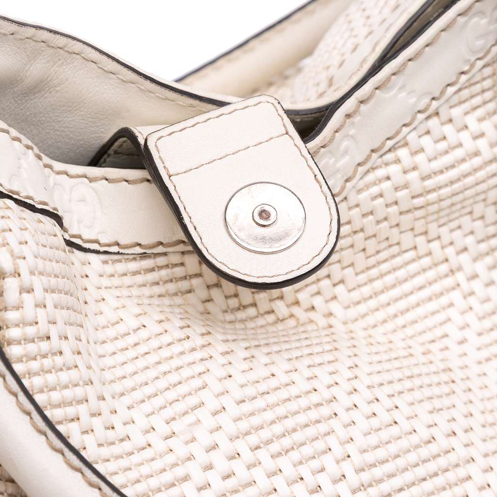 Gucci Large Diamante Raffia Sukey Tote - Image 11