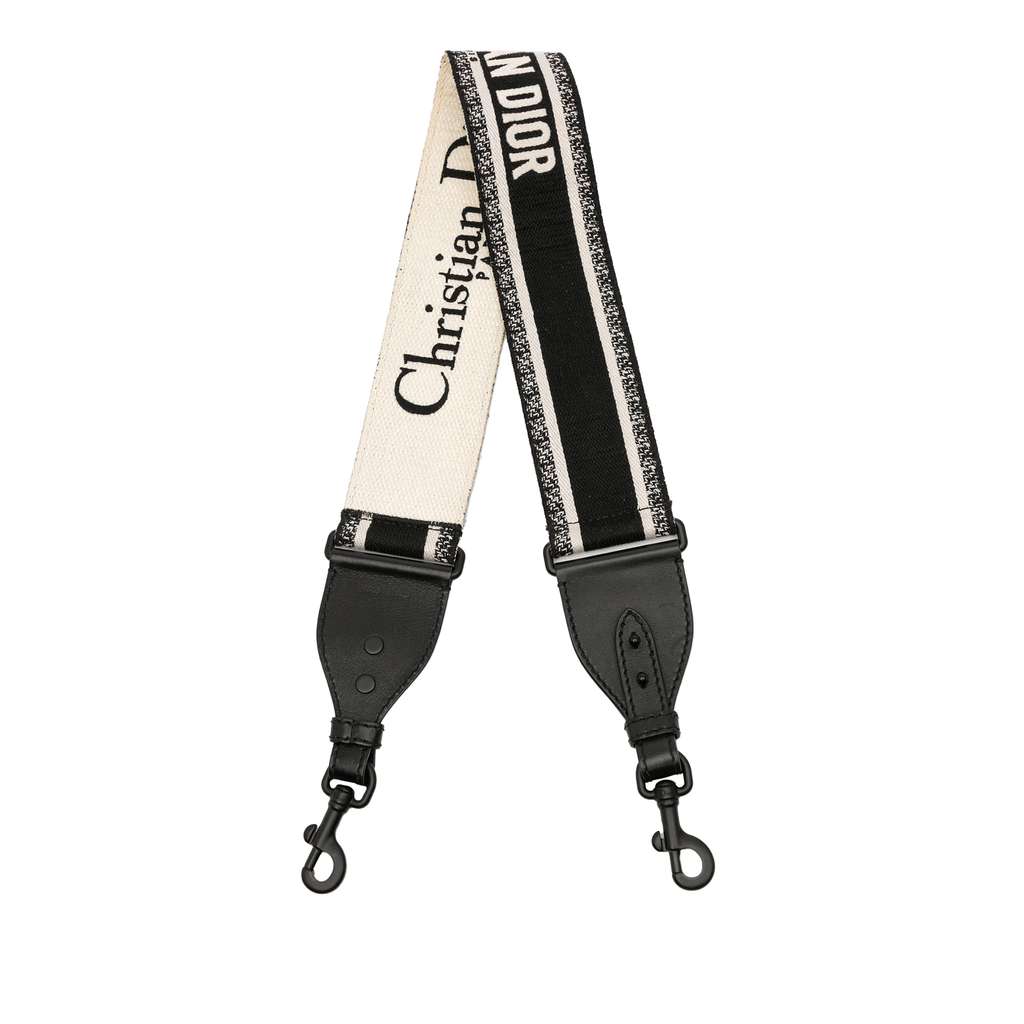 Dior Canvas Logo Embroidered Shoulder Strap