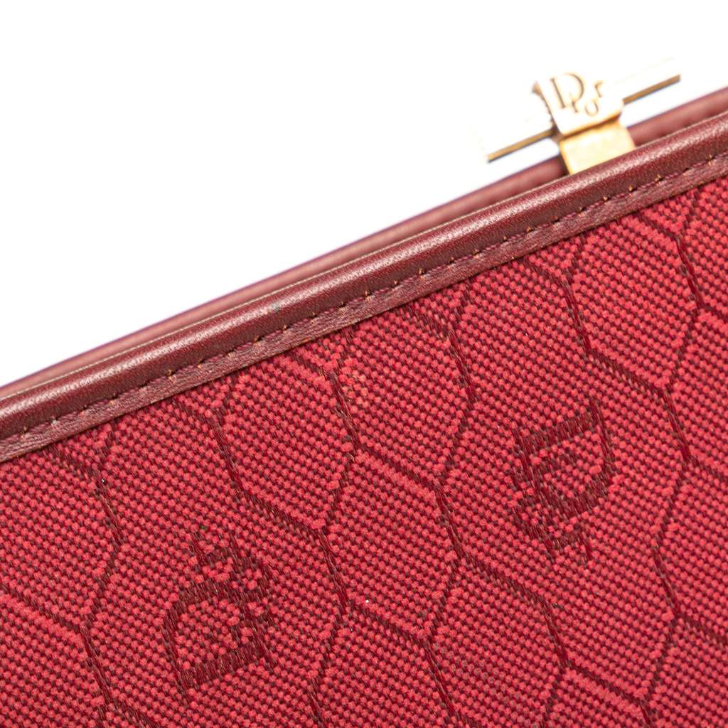 Dior Honeycomb Canvas Clutch With Chain - Image 11