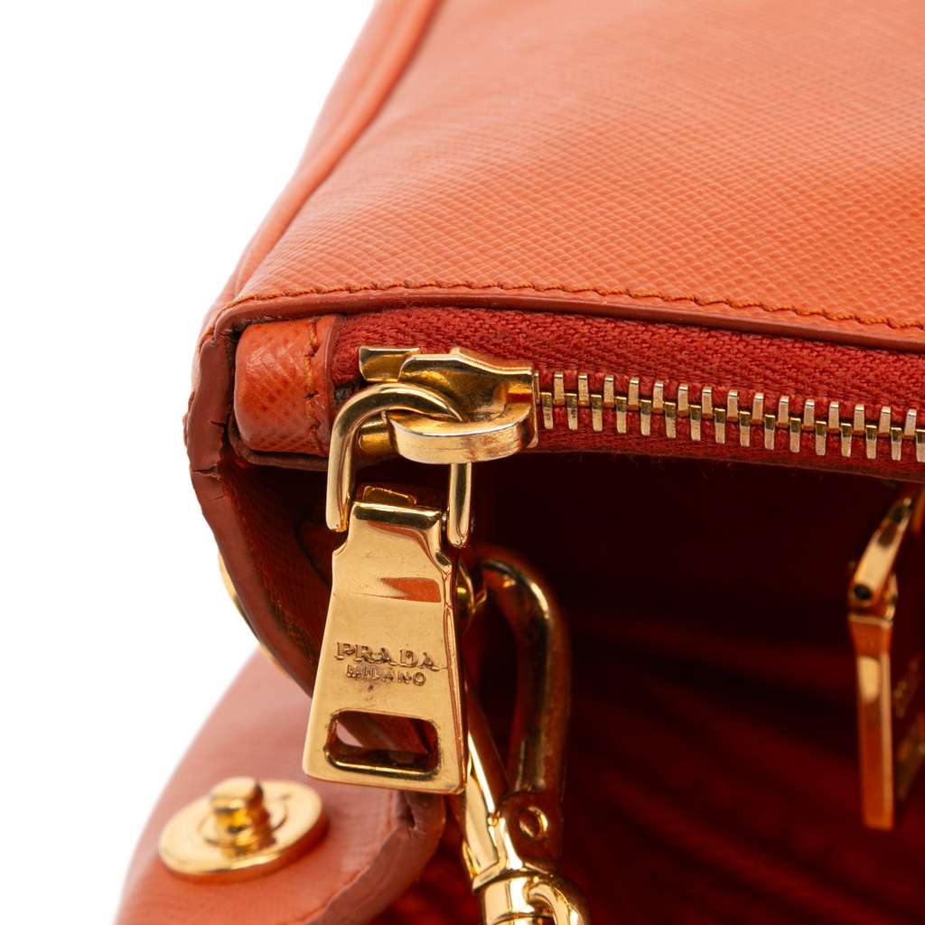 Prada Medium Saffiano Lux Galleria Double Zip Satchel - Detail 2