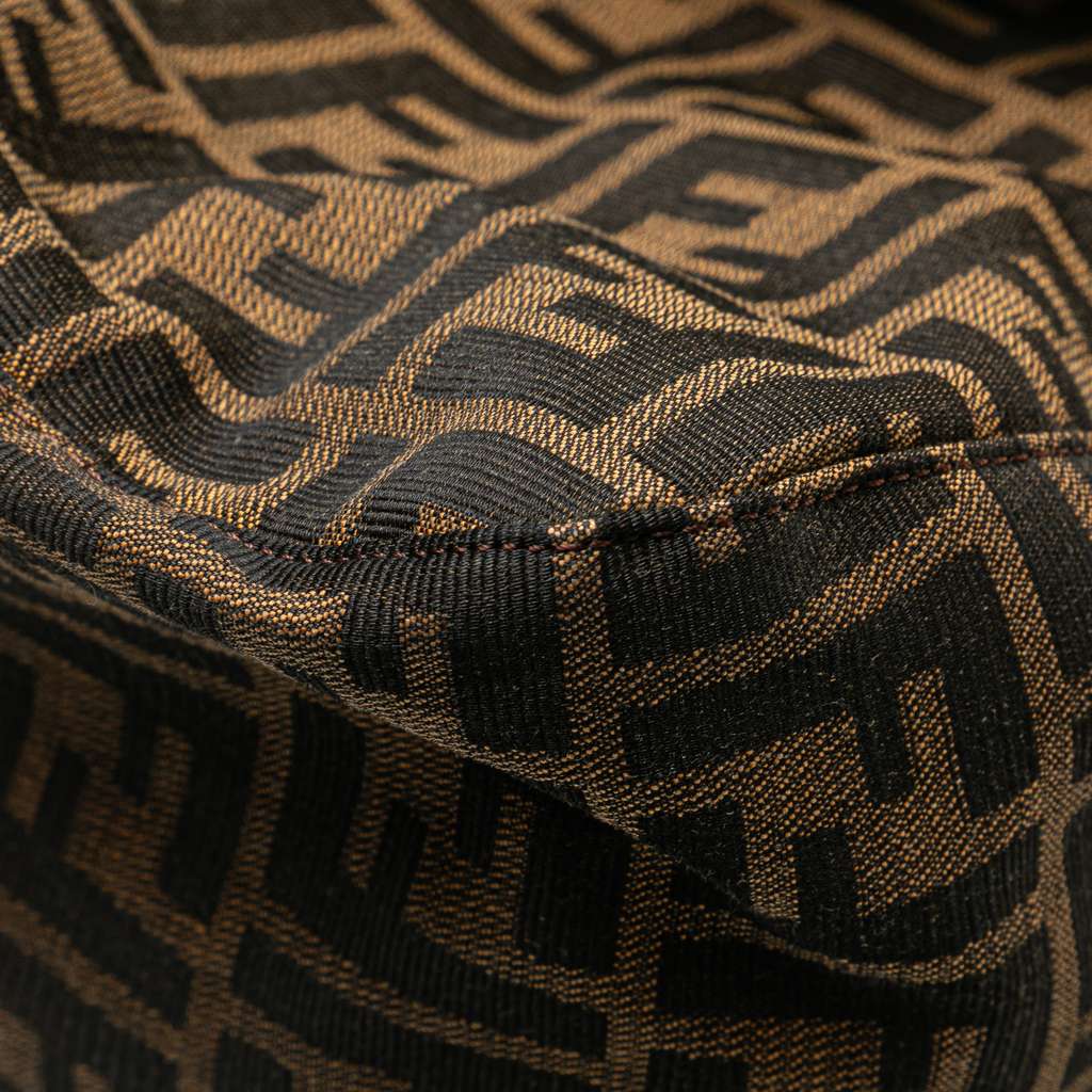 Fendi Zucca Canvas Double Flap Shoulder Bag - Image 11