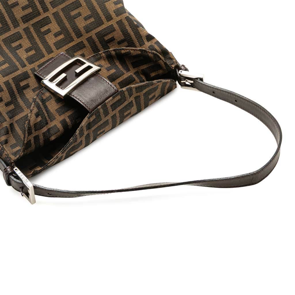 Fendi Zucca Canvas Double Flap Shoulder Bag - Image 12