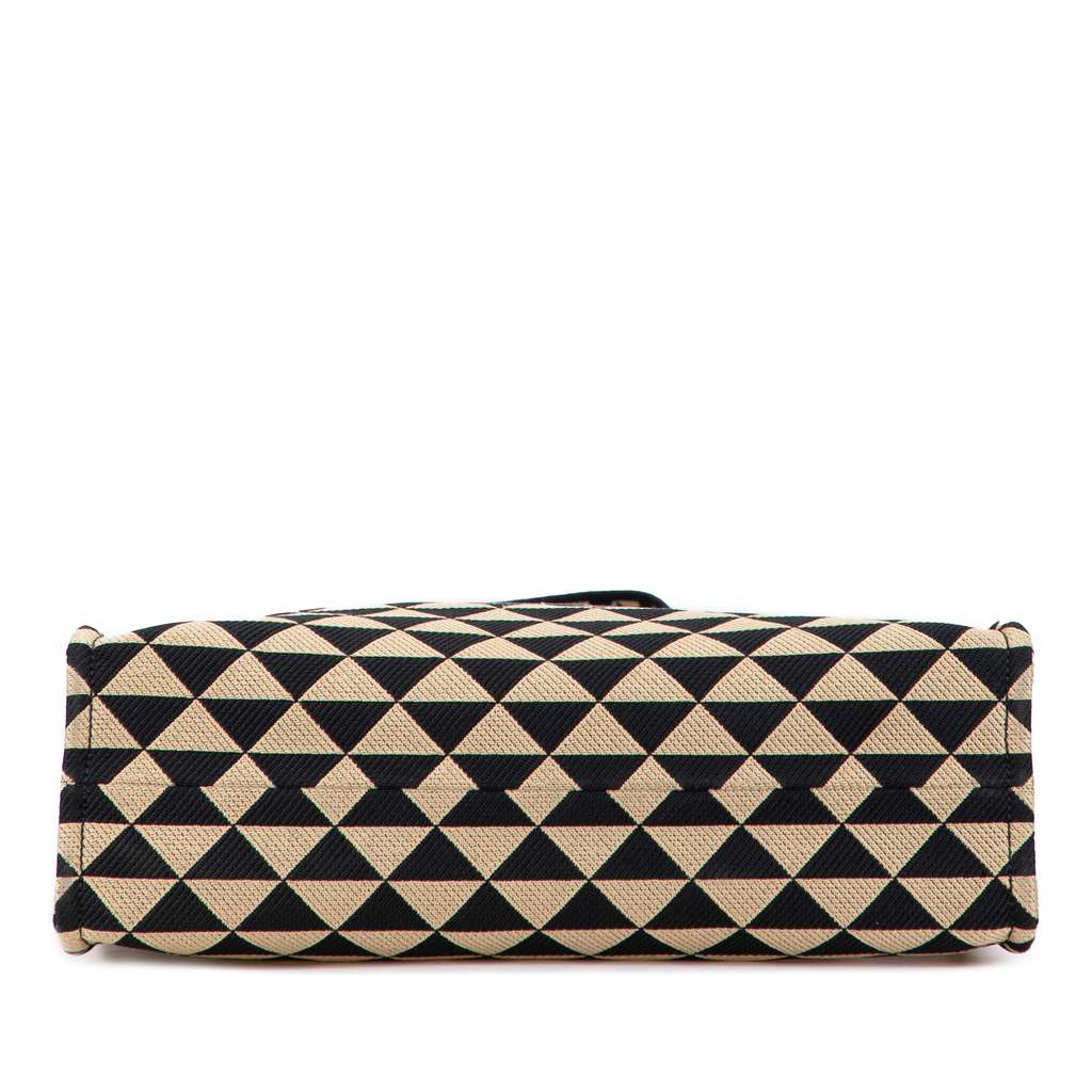 Prada Embroidered Canvas Triangolo Symbole Shopping Tote - Image 6