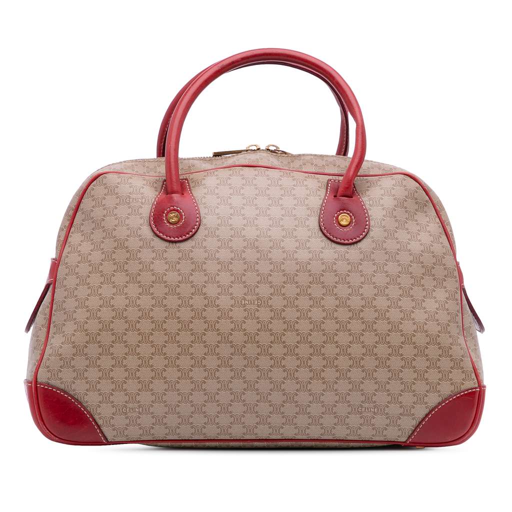 Celine Macadam Coated Canvas Handbag