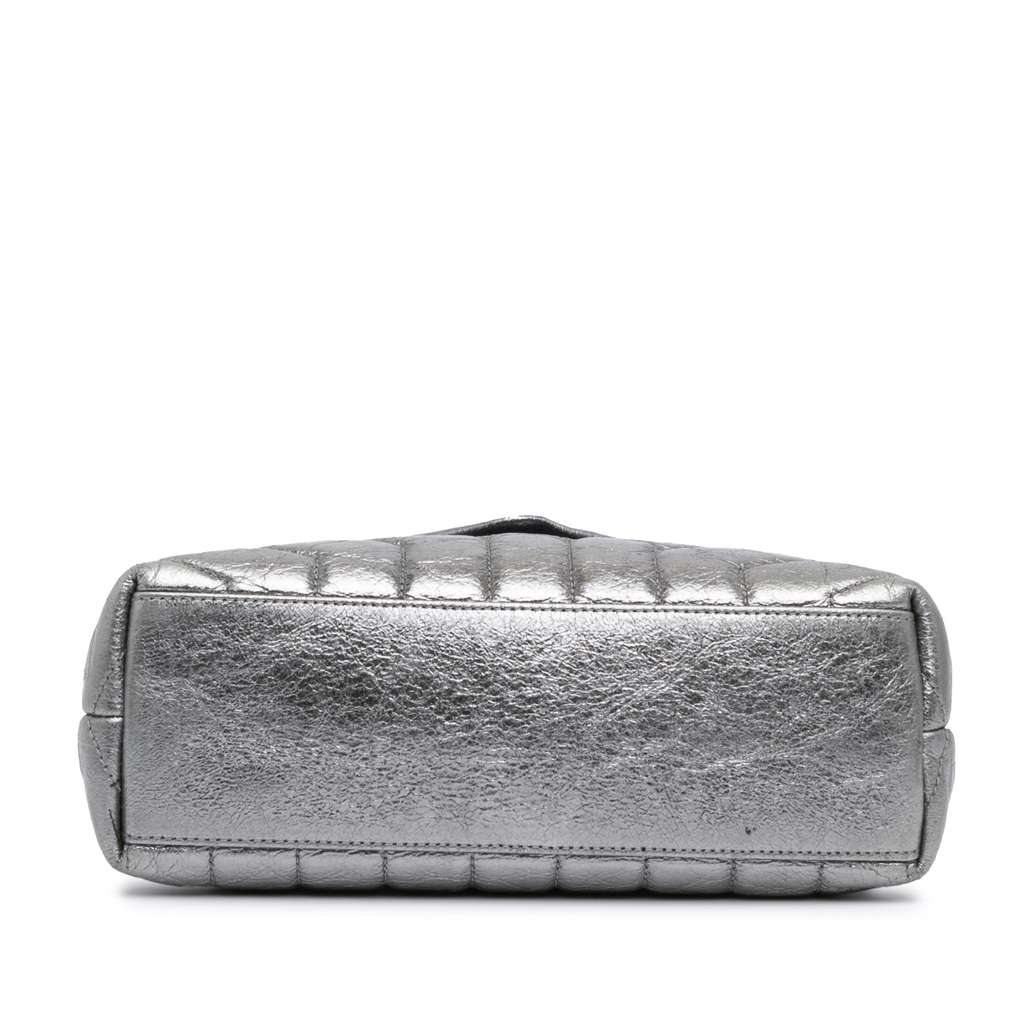 Saint Laurent Small Metallic Calfskin Monogram Loulou Chain Shoulder Bag - 3