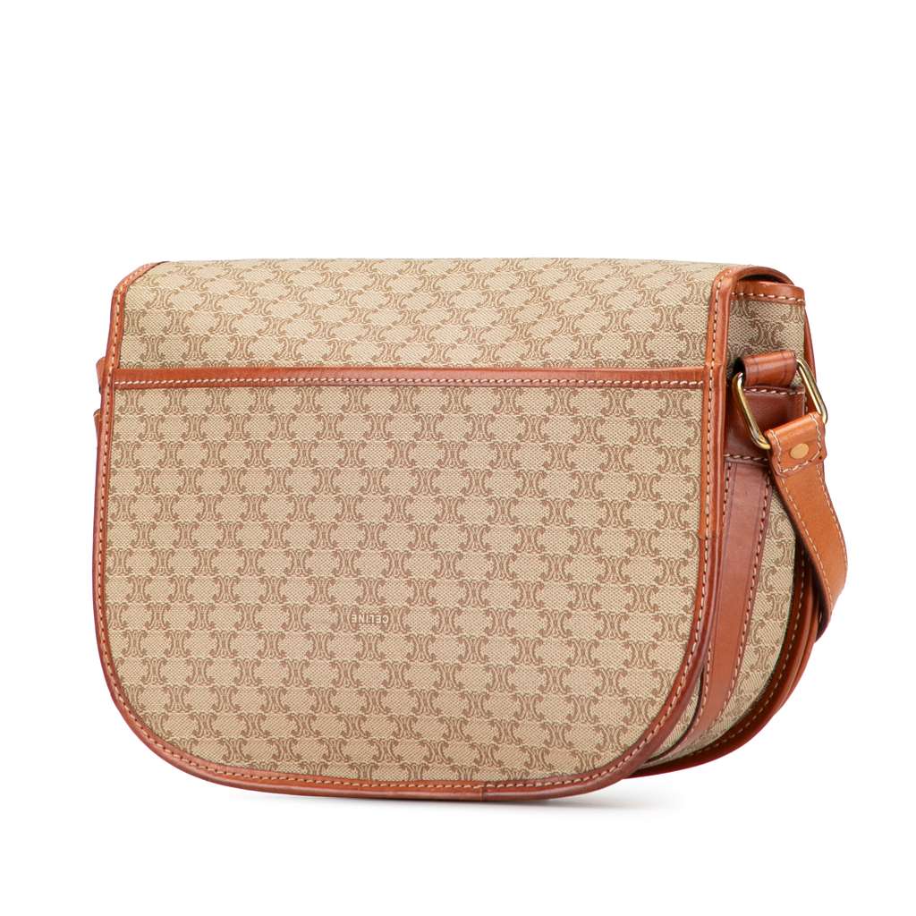 Celine Macadam Coated Canvas Crossbody - Back view