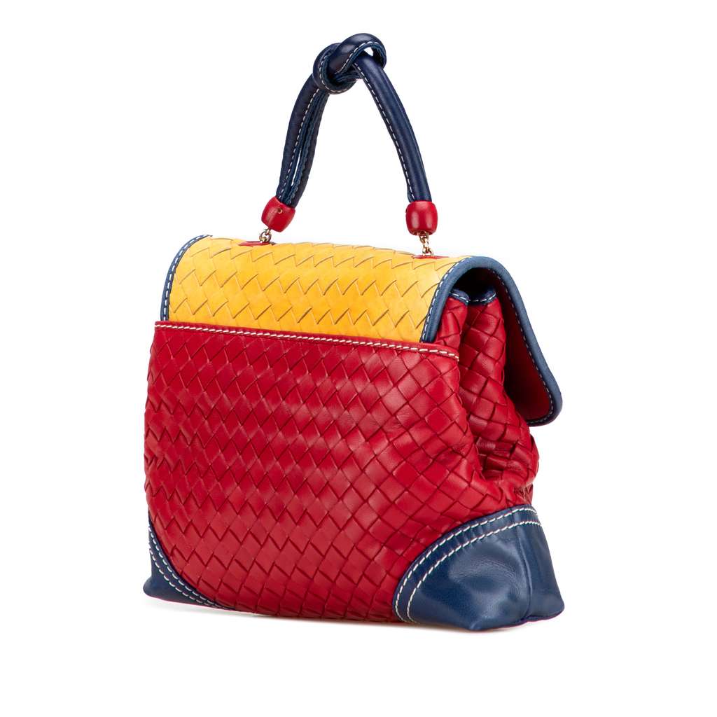 Bottega Veneta Tricolor Nappa Intrecciato Satchel - 2