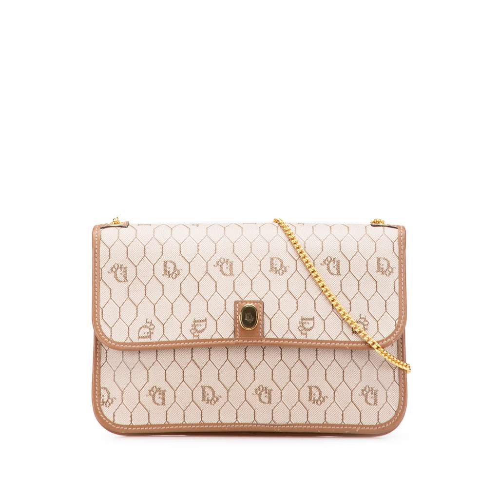 Dior Honeycomb Coated Canvas Chain Crossbody