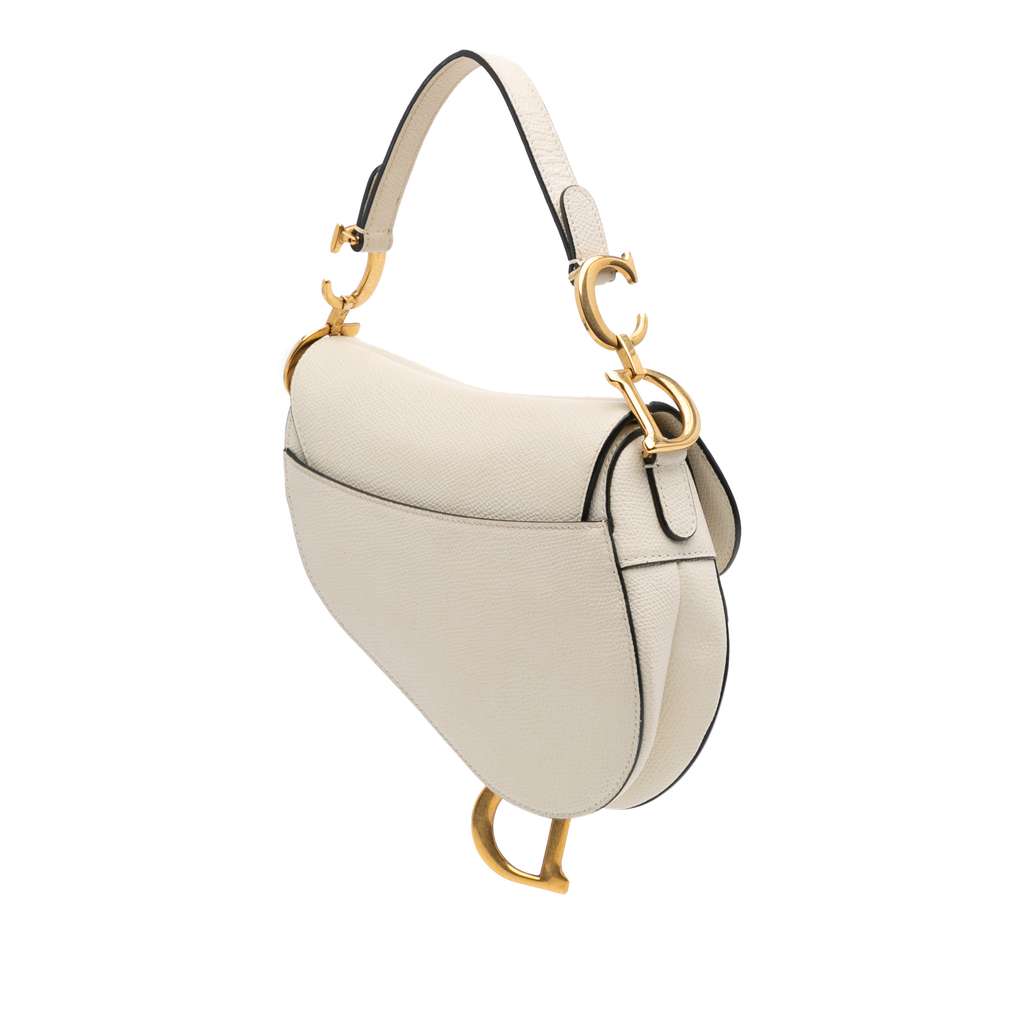 Dior Mini Grained Calfskin Saddle Bag - Back view