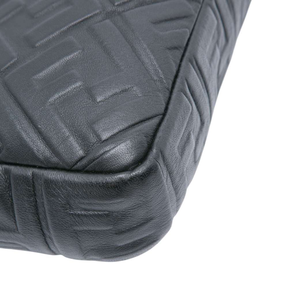 Fendi Large Zucca Embossed Leather Baguette Satchel - Detail 2