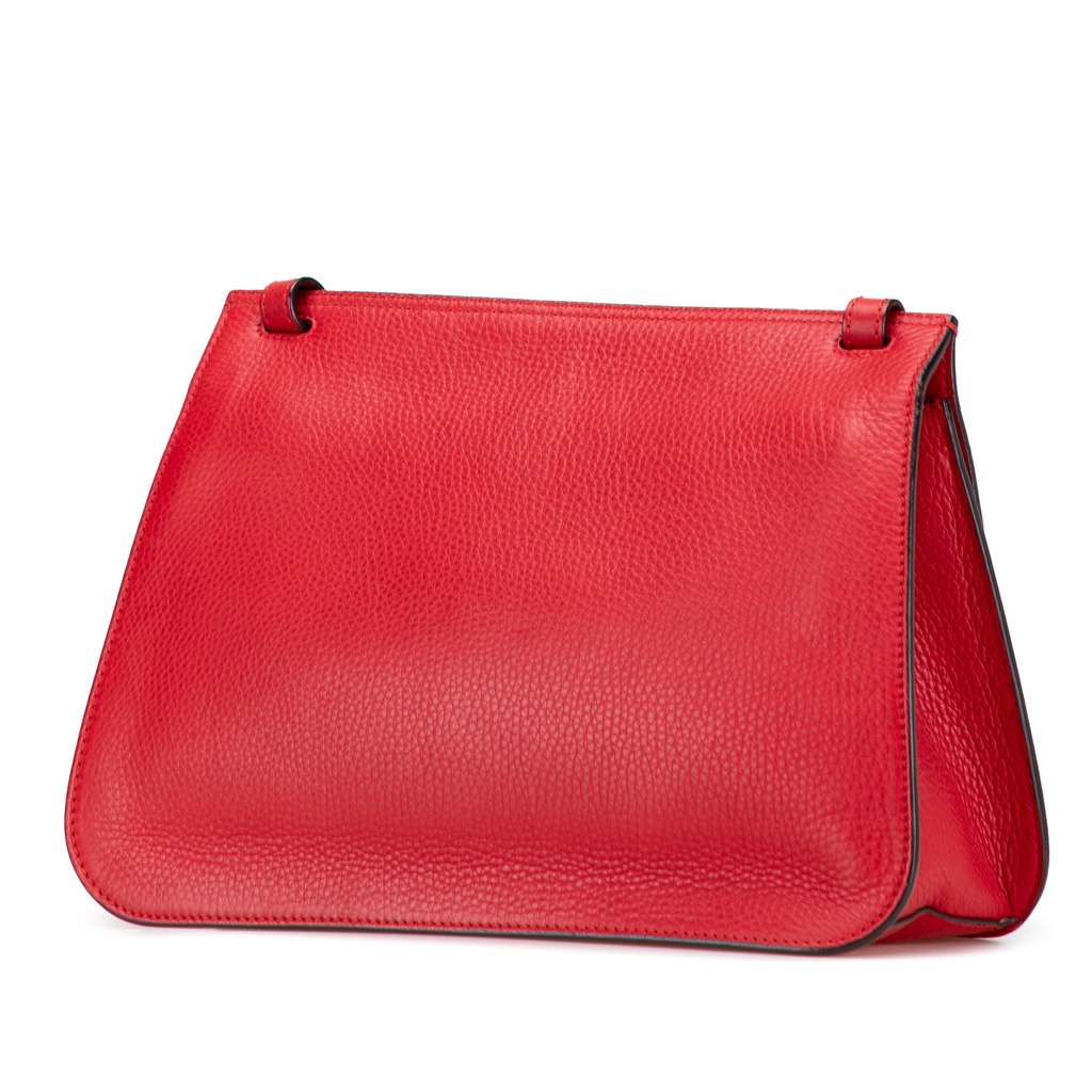 Gucci Medium Leather Bamboo Daily Crossbody - Back view