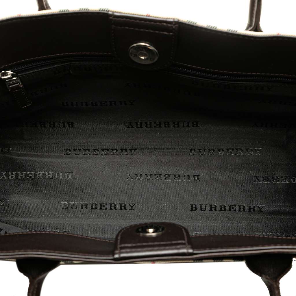 Burberry House Check Canvas Handbag - 4