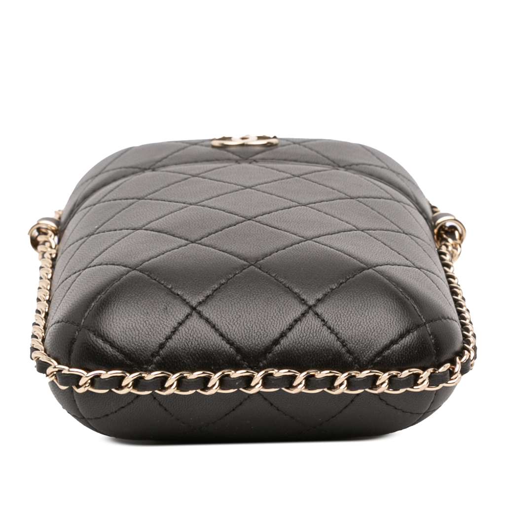 Chanel CC Quilted Lambskin Chain Around Phone Holder - Image 6