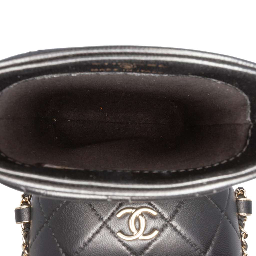 Chanel CC Quilted Lambskin Chain Around Phone Holder - 4