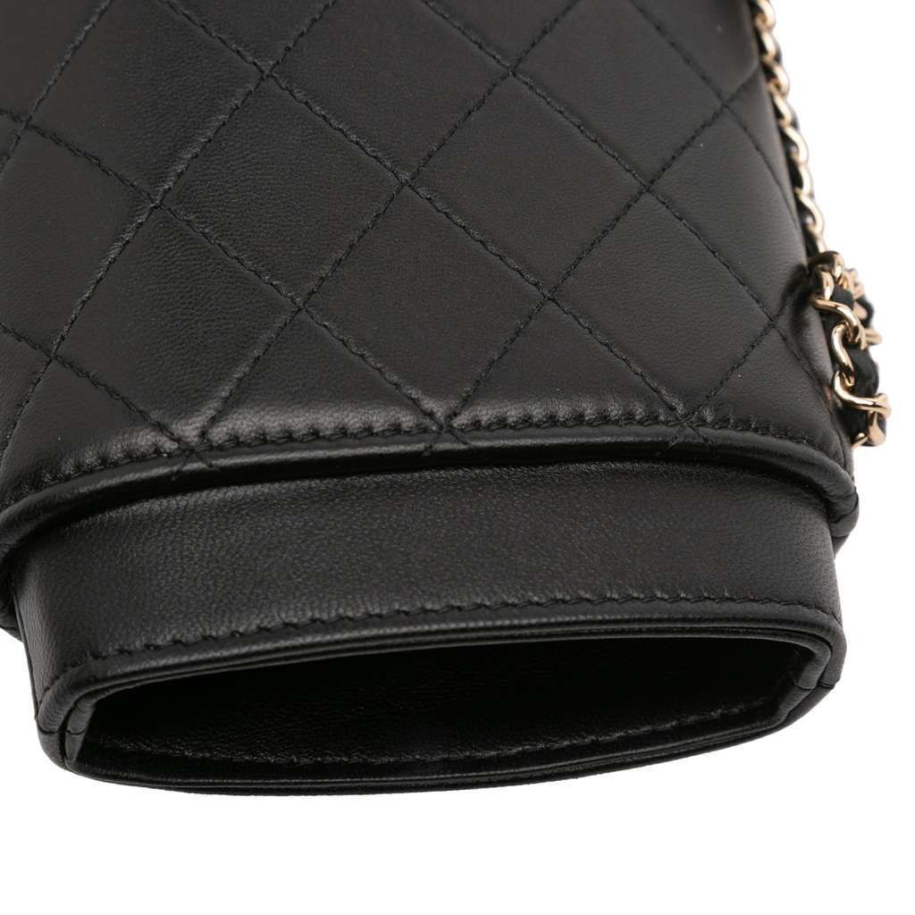 Chanel CC Quilted Lambskin Chain Around Phone Holder - Image 11