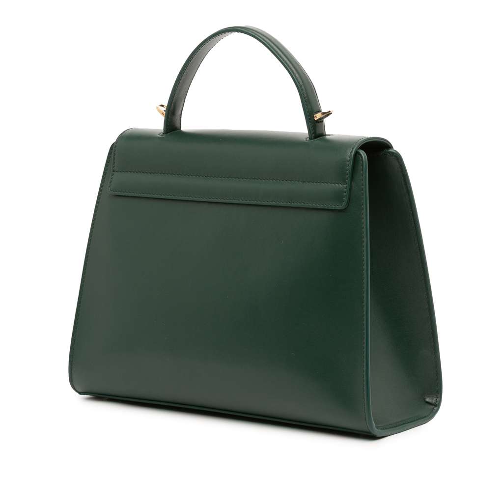 Salvatore Ferragamo Leather Gancini Thalia Flap Top Handle Bag - 2