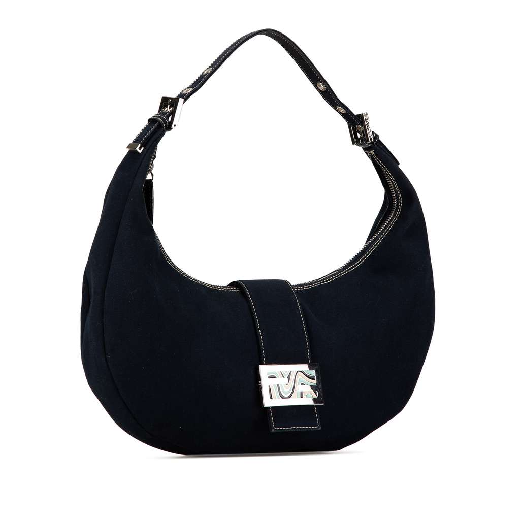 Fendi Canvas Croissant Shoulder Bag - 2