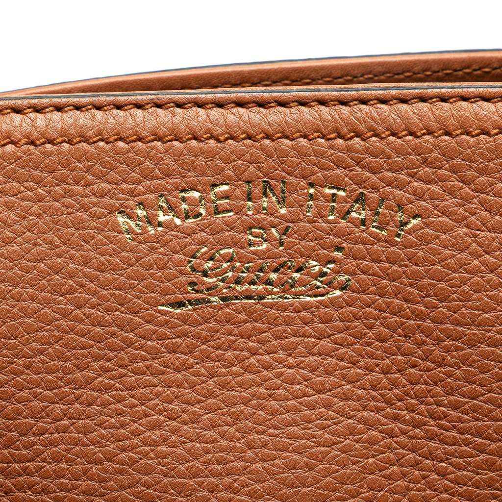 Gucci Small Calfskin Bamboo Shopper Satchel - Image 10