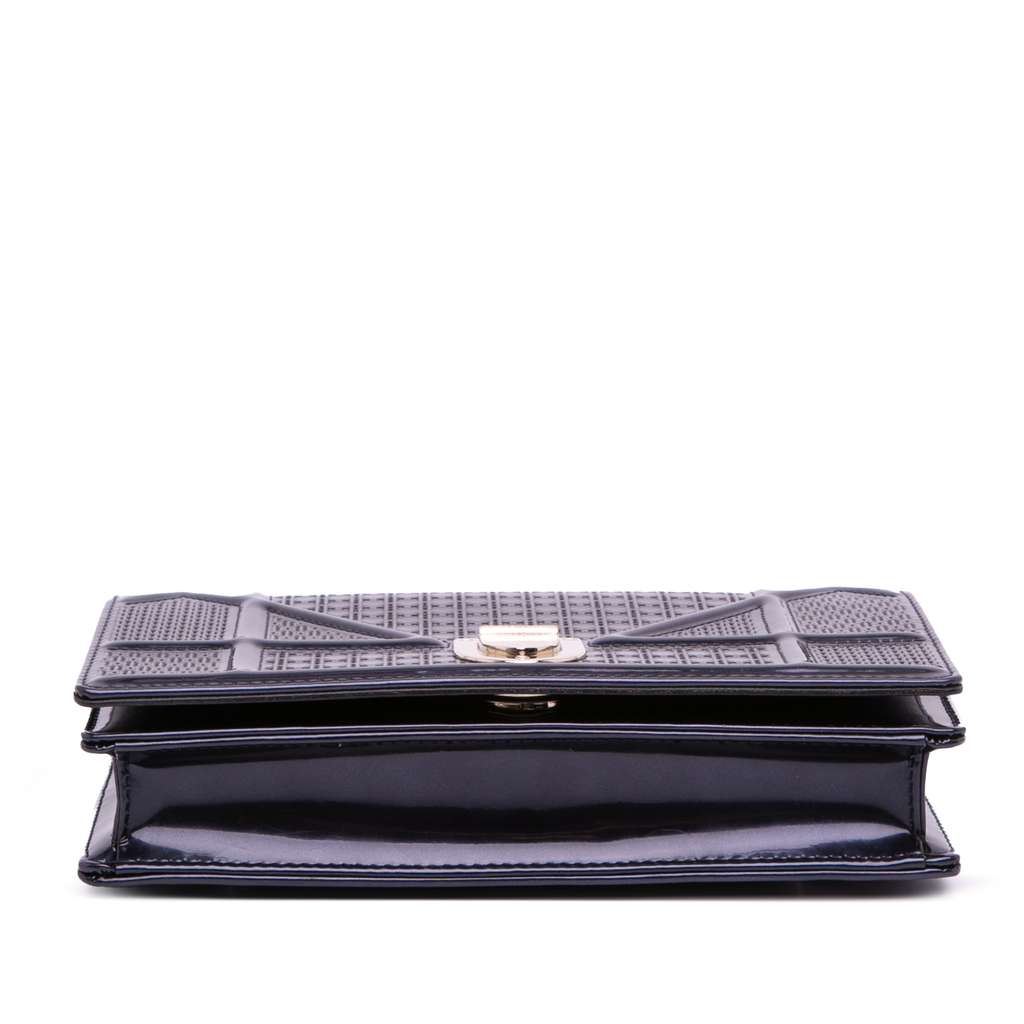Dior Patent Microcannage Diorama Wallet on Chain - Image 6