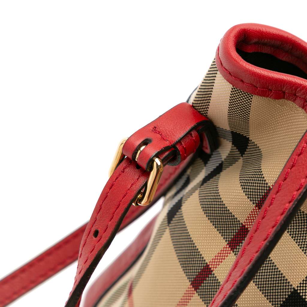 Burberry Small Haymarket Check Canvas and Leather Canterbury Tote - Image 13