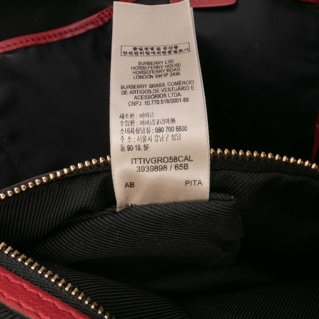 Burberry Small Haymarket Check Canvas and Leather Canterbury Tote - Detail 1