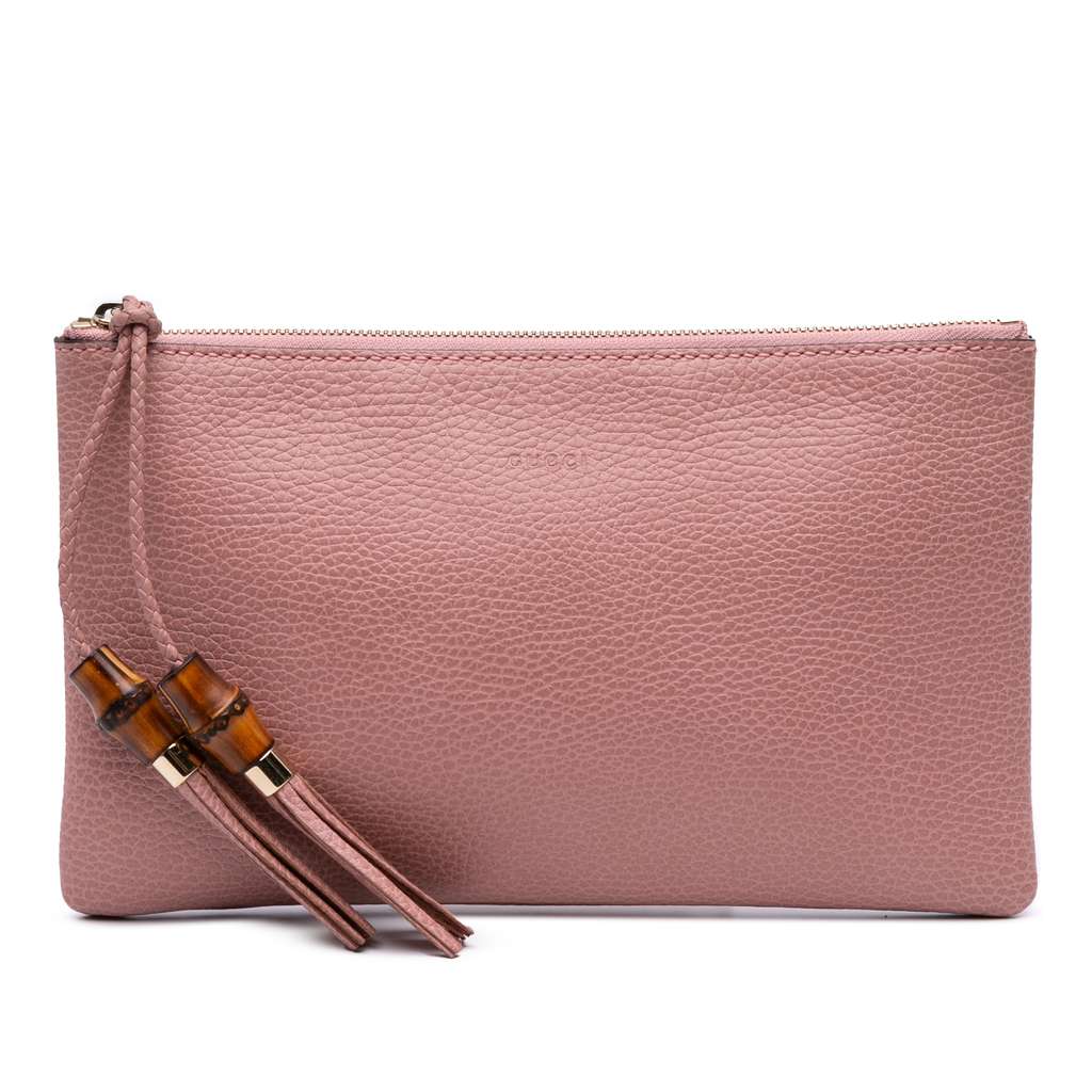 Gucci Calfskin Bamboo Clutch