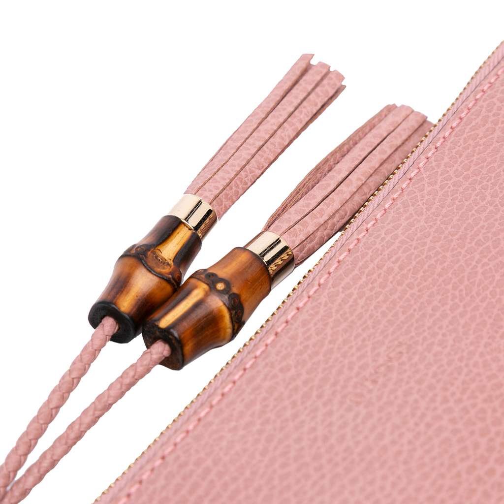 Gucci Calfskin Bamboo Clutch - Image 10