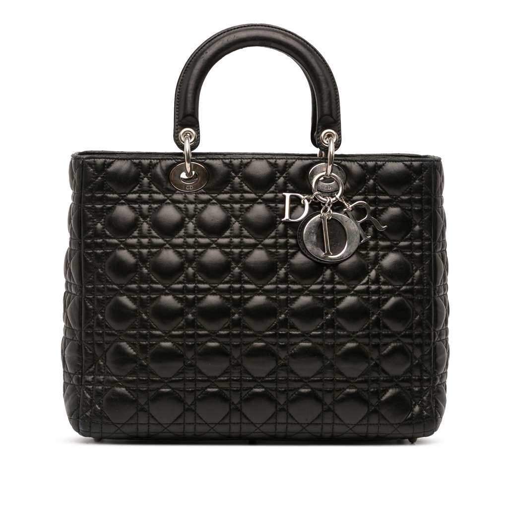 Dior Large Lambskin Cannage Lady Dior