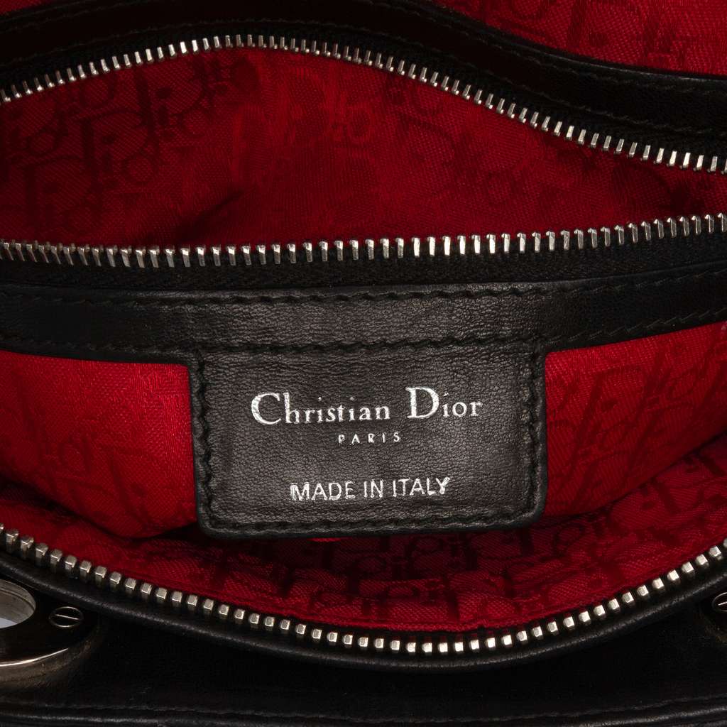 Dior Large Lambskin Cannage Lady Dior - Side view