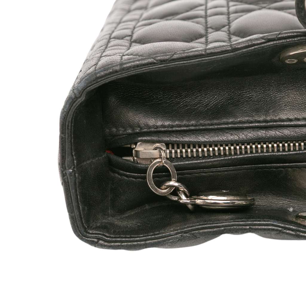 Dior Large Lambskin Cannage Lady Dior - Image 10