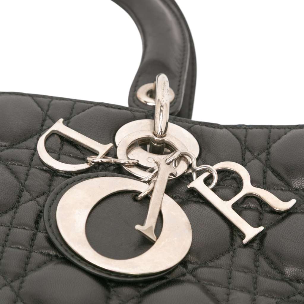 Dior Large Lambskin Cannage Lady Dior - Image 11
