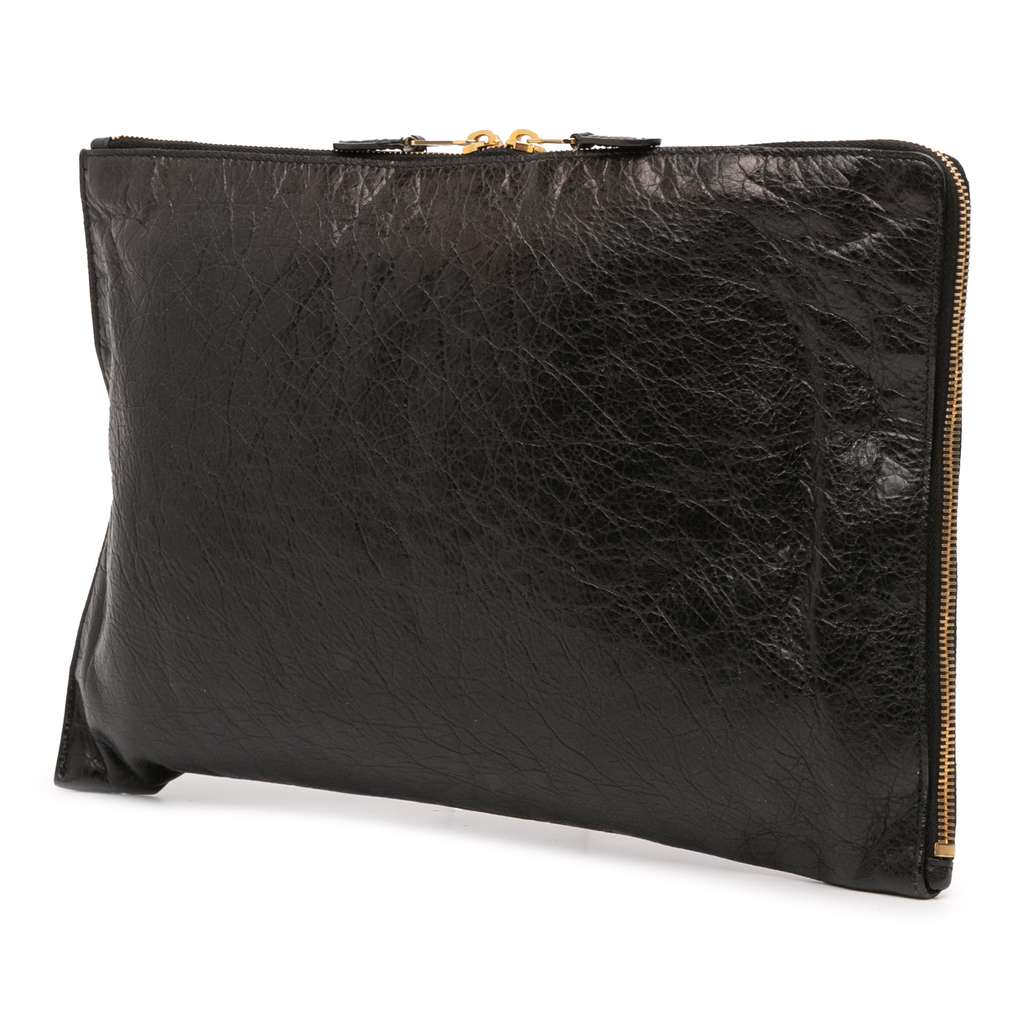 Balenciaga Lambskin Motocross Giant 12 Zip Around Flat Clutch - 2