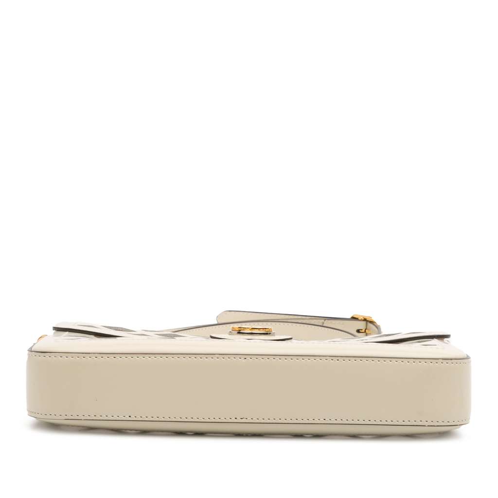 Gucci Medium Cutout Leather and Flora Canvas Traforata Flap Crossbody - Image 6